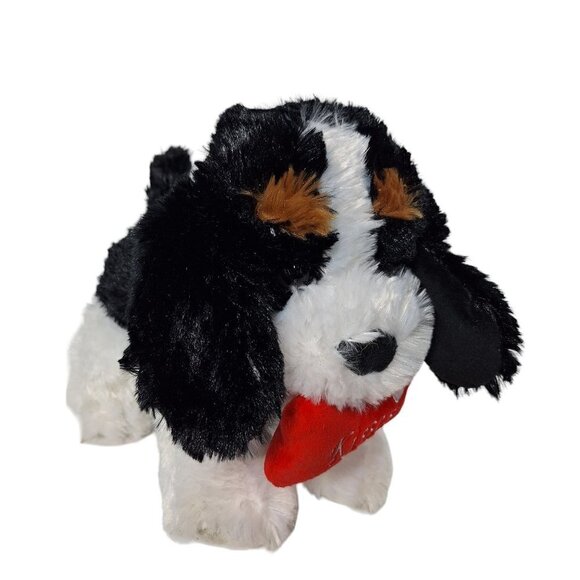 Kellytoy Puppy Dog Black White Valentine 12 Inch - Picture 1 of 8